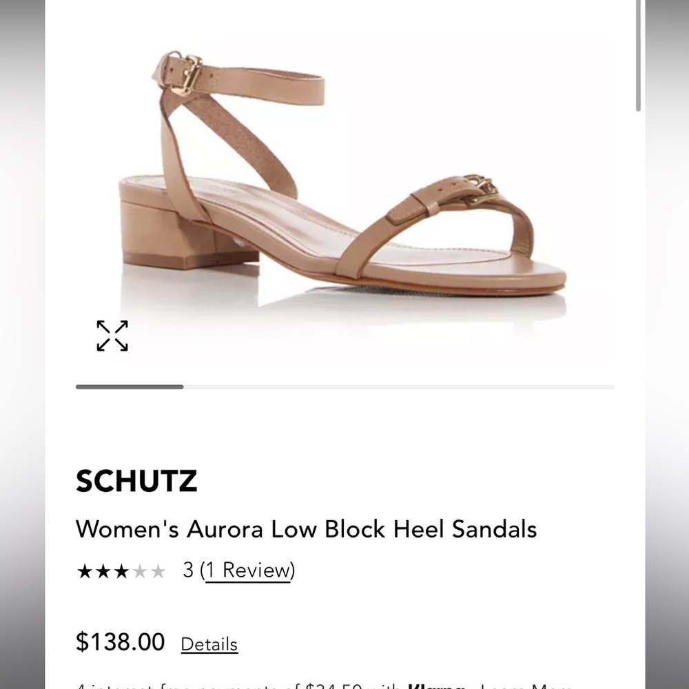 Schutz summer sandals with buckle detail. Worn once for maybe 20 minutes.
